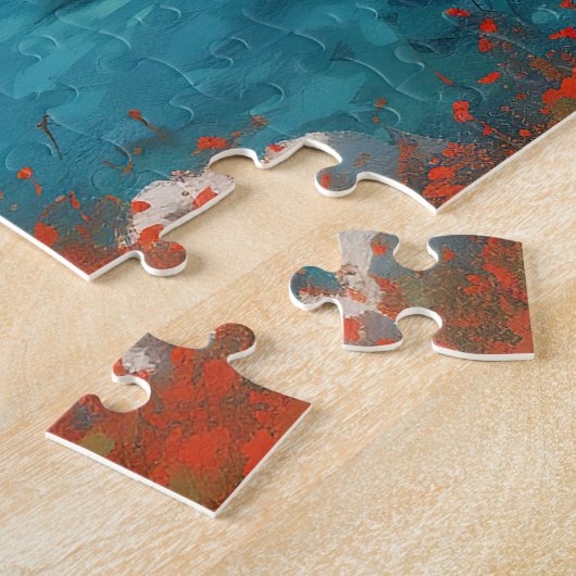 Strand in Griekenland Legpuzzel (Zijkant)