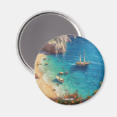 Strand in Griekenland Magneet (Voorkant / Achterkant)