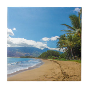strand in Hawaii Tegeltje