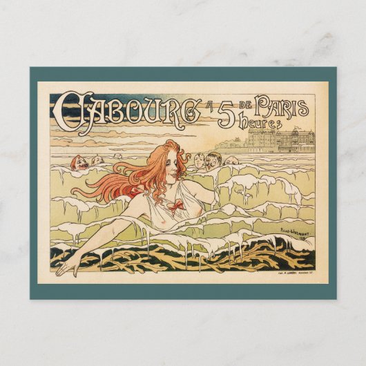  strand in het Franse bekken bij Parijs Briefkaart (Voorkant)