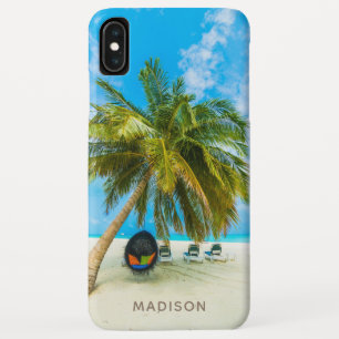 Strand in Malediven aangepaste naam telefoonhoesje iPhone XS Max Hoesje