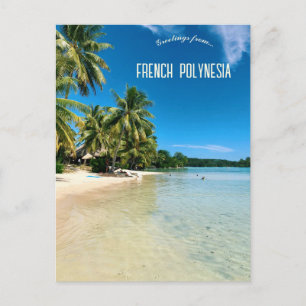 Strand in Mo'orea Frans-Polynesië Briefkaart