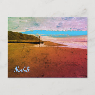 Strand in Mundesley, Norfolk door Alexandra Cook Briefkaart
