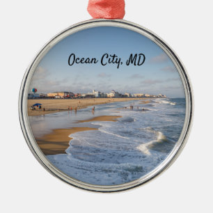strand in Ocean City, Maryland Metalen Ornament