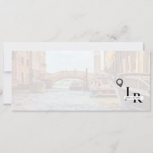 Strand instapkaart trouw save the date ticket kaart (Achterkant)