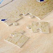 Strand is Happy Place Script Lifeguard Booth Foto Legpuzzel (Zijkant)