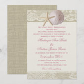  strand ivoor roze kaart (Voorkant / Achterkant)