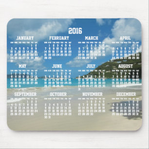 Strand Jaarlijkse Kalender 2016 Muismatten