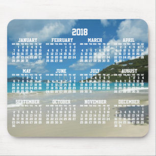 Strand Jaarlijkse Kalender 2018 Muismatten
