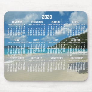 Strand Jaarlijkse Kalender 2020 Muismatten