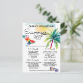 Strand jachtspel aankondigingskaart (Staand voorkant)