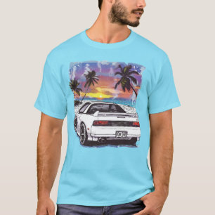 Strand jaren 1980 Witte Sportwagen Tiener Jongens  T-shirt