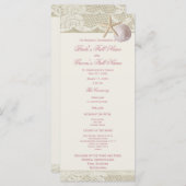  Strand Kant en Burlap Huwelijksprogramma Programma (Voorkant / Achterkant)
