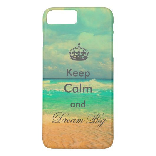  strand "Keep Calm and Dream Big", citaat Case-Mate iPhone Case (Achterkant)