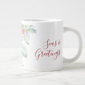 Strand Kerst Zee Schildpad Zeeen & Groeten Extra Grote Beker (Rechts)