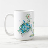 Strand Kerst Zee Schildpad Zeeen & Groeten Koffiemok (Links)