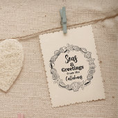 Strand Kerst Zeeen en Groeten Gift Stamp Rubberstempel