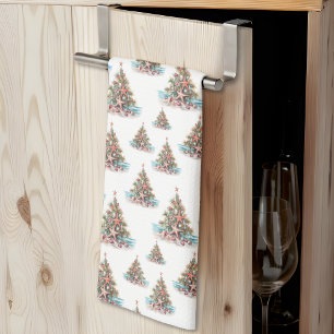 Strand Kerstboom Patroon Theedoek
