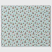 Strand Kerstboom Shell patroon Cadeaupapier (Vlak)