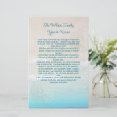 Strand Kerstbrief Sjabloon Briefpapier (Staand voorkant)