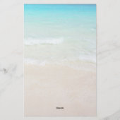 Strand Kerstbrief Sjabloon Briefpapier (Achterkant)