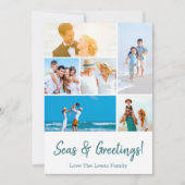 Strand Kerstmis Fotokaart Kustvakantie Kaart (Voorkant)