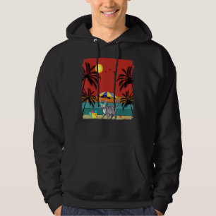 Strand Kokosnoot Boom Retro Graphic Bobcats Zomer Hoodie