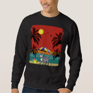 Strand Kokosnoot Boom Retro Graphic Bobcats Zomer Trui