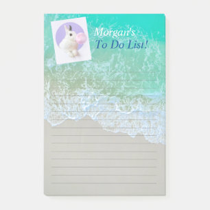 Strand, Konijn, DIY Naam Bericht Foto, Gelinieerd Post-it® Notes