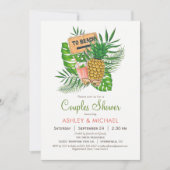 Strand Koppels Douche uitnodiging (Voorkant)