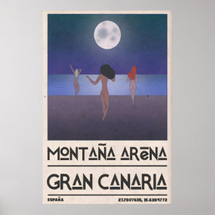 Strand Kunstprint - Drie Figuren Lopen Naar Poster