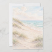 Strand kust bruiloft kaart (Achterkant)