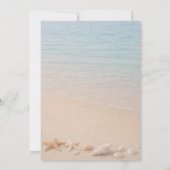 Strand kust bruiloft kaart (Achterkant)