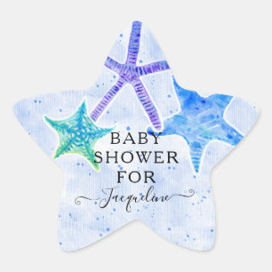 Strand Kust Heldere Zeester Blauwe Baby Jongen Dou Ster Sticker