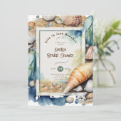 Strand Kust Oceaan BABYSHOWER VERJAARDAG TROUWEN Kaart (Staand voorkant)