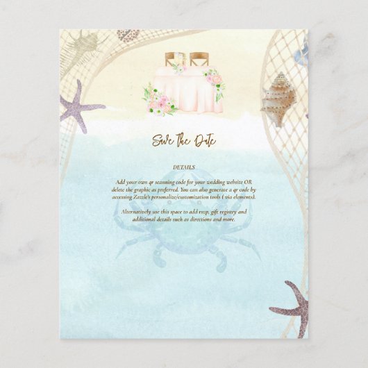 Strand Kust Red de Datum Zand Oceaan Leven (Achterkant)