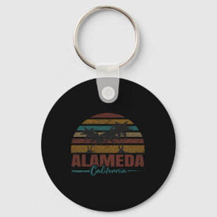 Strand Kust Stad Vakantie Souvenir Alameda Sleutelhanger