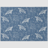 Strand Kust Zee Schildpad Zeesterren Marine Decoup Tissuepapier (Voorkant)