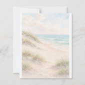 Strand kust zomer verjaardagsuitnodiging (Achterkant)