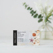 Strand Kustmakelaar onroerend goed Visitekaartjes (Staand voorkant)