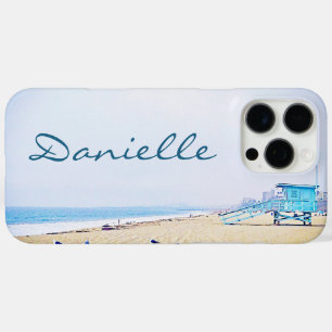 Strand Kustoceaan Zeemeeuwen Fotonaam Script iPhone 16 Pro Max Hoesje