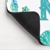 Strand Kustzee schelpen en zeesterren Waterverf Muismat (Hoek)