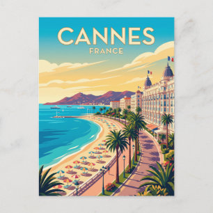 Strand La Croisette Frankrijk Briefkaart