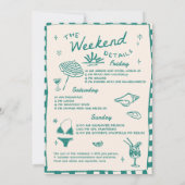 Strand Laatste Toast Funky Bachelorette Weekend Kaart (Achterkant)