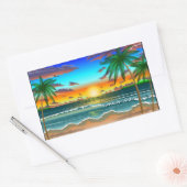 Strand Landschap landschap sticker (Envelop)