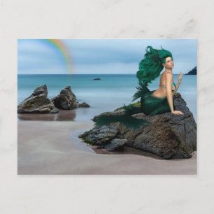 Strand Landschap Mermaid Rock Briefkaart