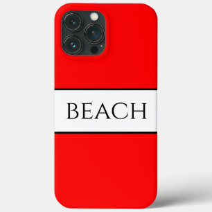 STRAND Leuk Helder Sportief Rood Wit Zomer Stripes iPhone 13 Pro Max Hoesje