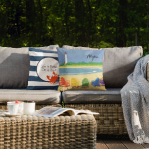 Strand leven gepersonaliseerd kussen