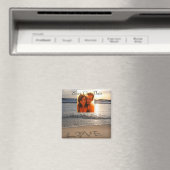Strand Liefde Bruiloft Save the Date Personaliseer Magneet (Insitu (Vaatwasser))