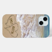 Strand Liefde Harten Met Namen Case-Mate iPhone Case (Achterkant (horizontaal))